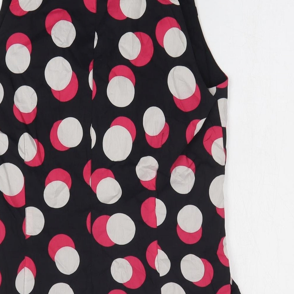 Coast Womens Multicoloured Polka Dot Cotton Basic Blouse Size 16 V-Neck