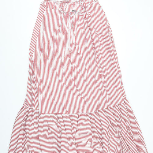 Zara Womens Multicoloured Striped Cotton Tank Dress Size S Scoop Neck Pullover