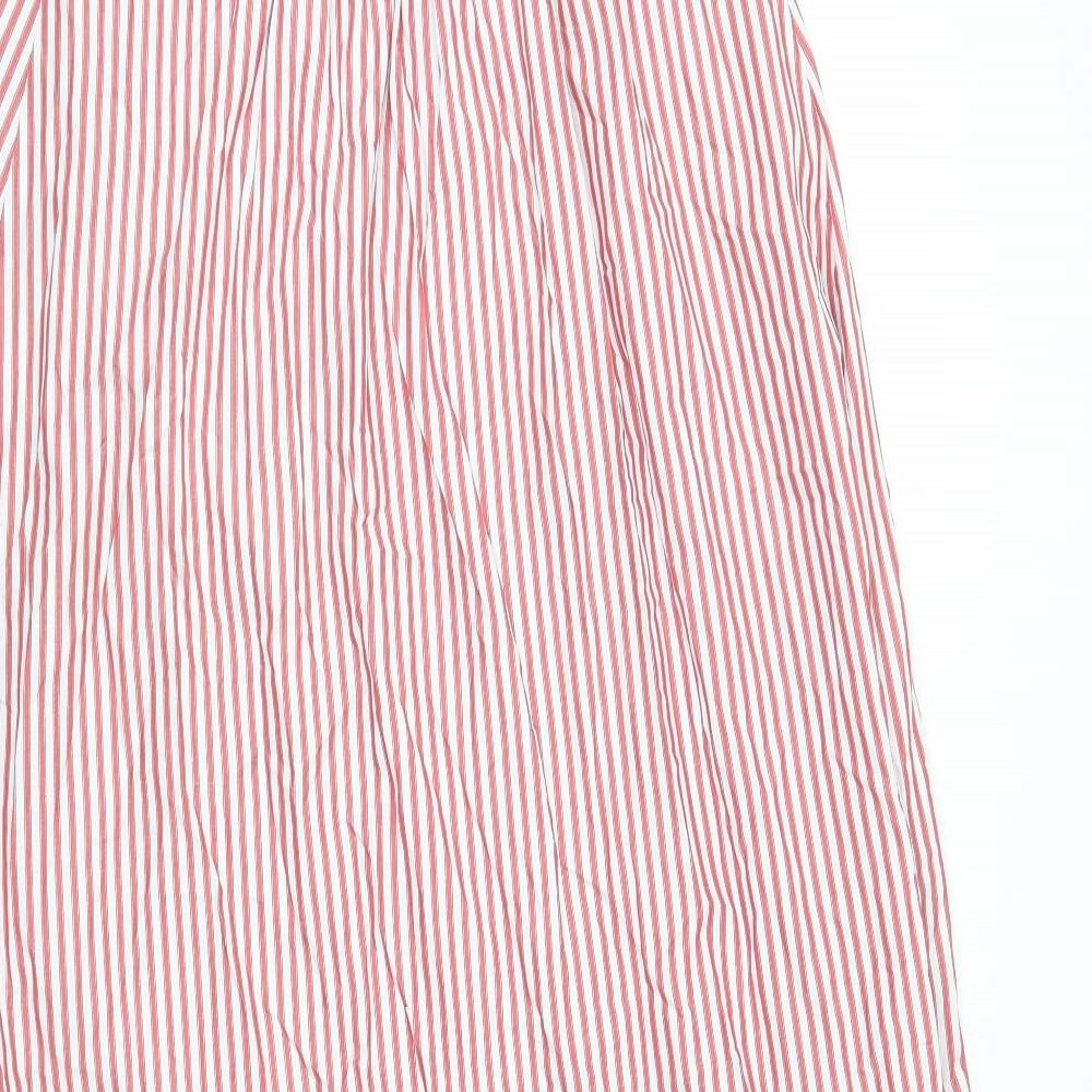 Zara Womens Multicoloured Striped Cotton Tank Dress Size S Scoop Neck Pullover