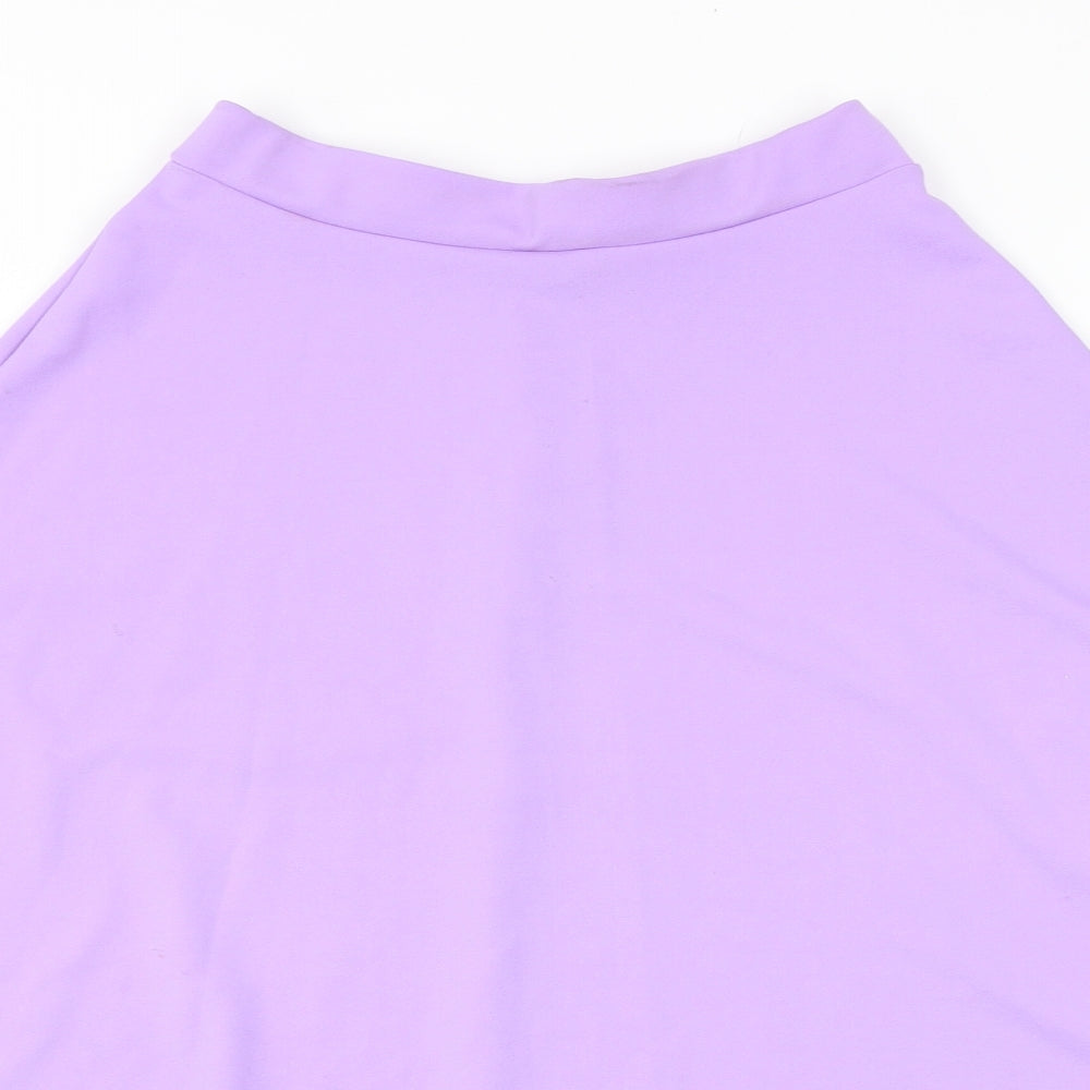 Boohoo Womens Purple Polyester Swing Skirt Size 10