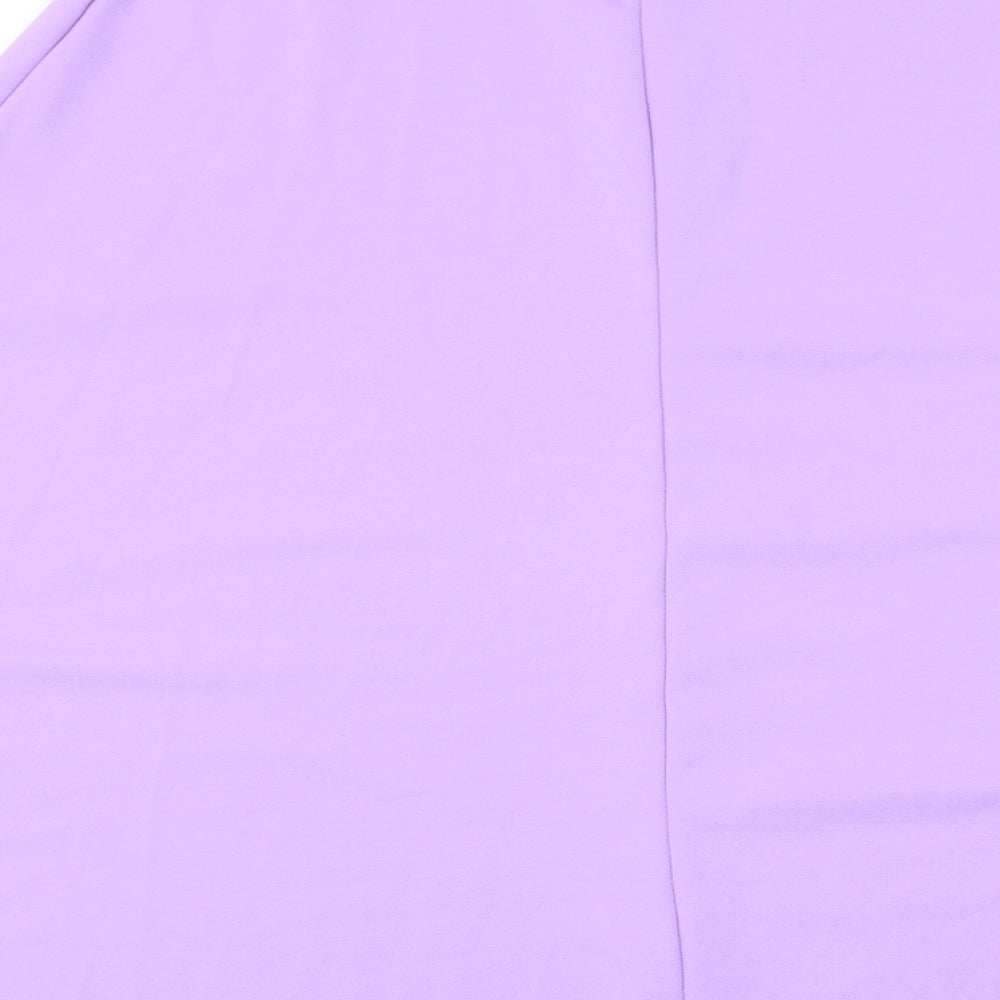Boohoo Womens Purple Polyester Swing Skirt Size 10