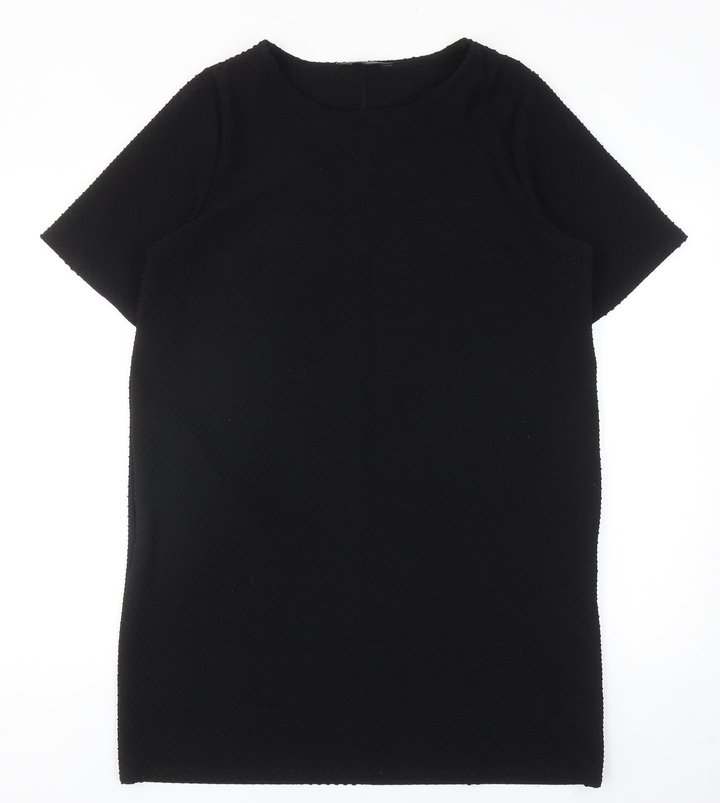 Dorothy Perkins Womens Black Polyester Shift Size 16 Round Neck Pullover