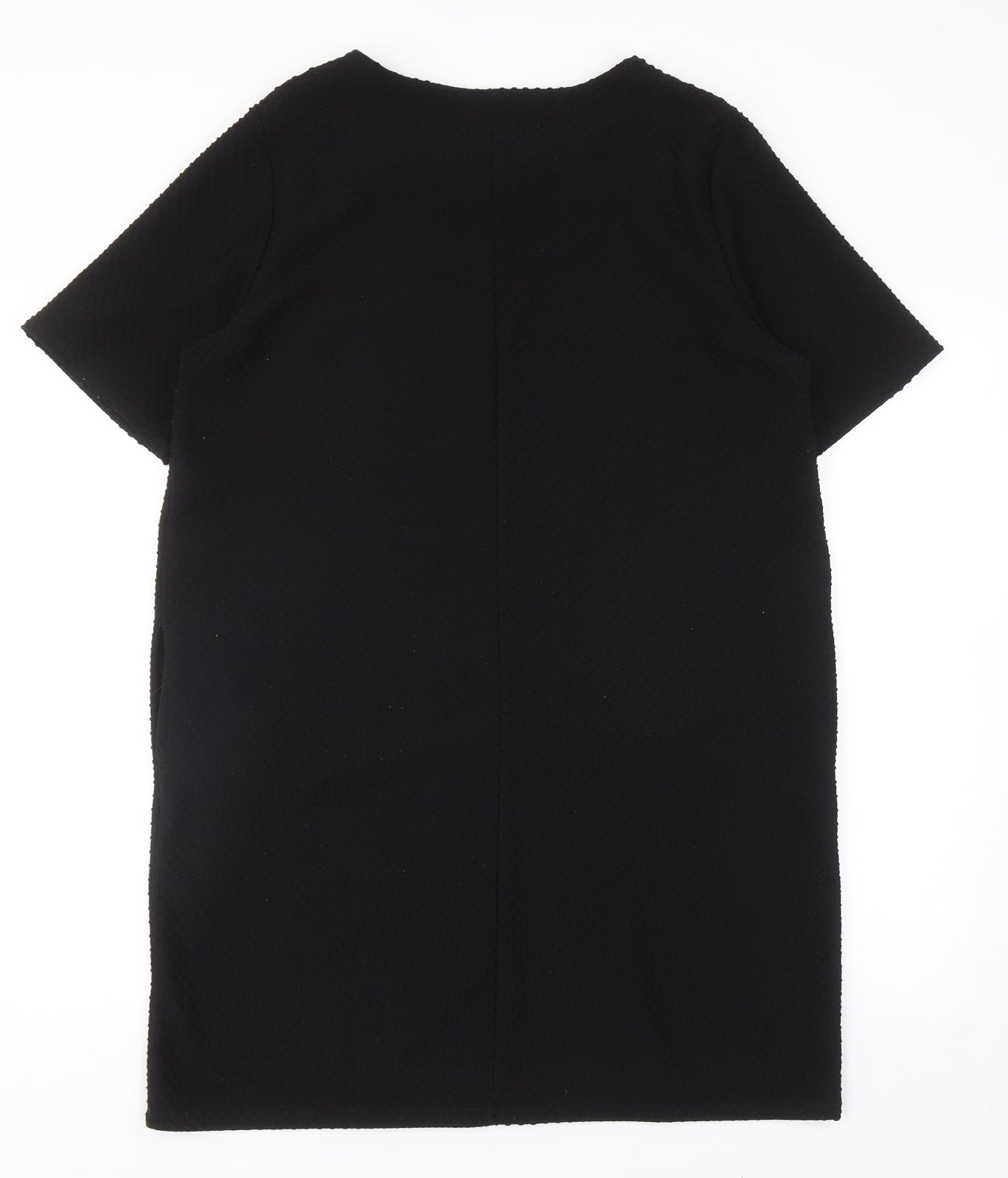Dorothy Perkins Womens Black Polyester Shift Size 16 Round Neck Pullover