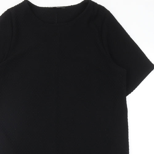 Dorothy Perkins Womens Black Polyester Shift Size 16 Round Neck Pullover