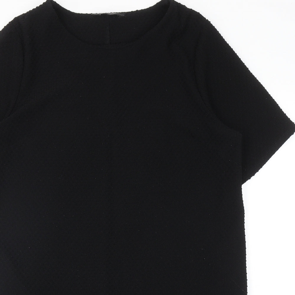 Dorothy Perkins Womens Black Polyester Shift Size 16 Round Neck Pullover