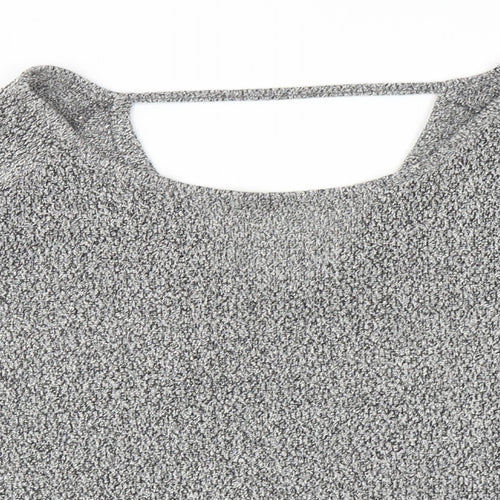 New Look Womens Grey Round Neck Viscose Pullover Jumper Size 12