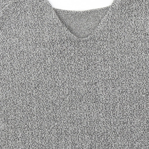 New Look Womens Grey Round Neck Viscose Pullover Jumper Size 12