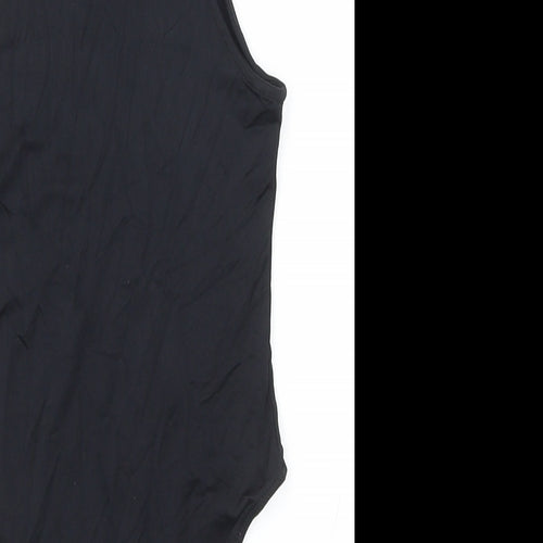 Primark Womens Black Polyamide Bodysuit One-Piece Size 2XS Snap