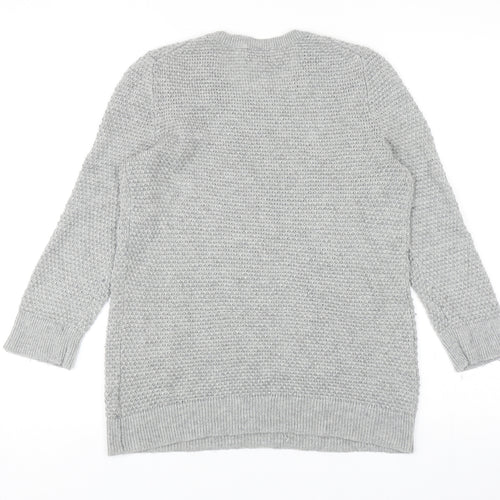 Gap Womens Grey Round Neck Acrylic Pullover Jumper Size M