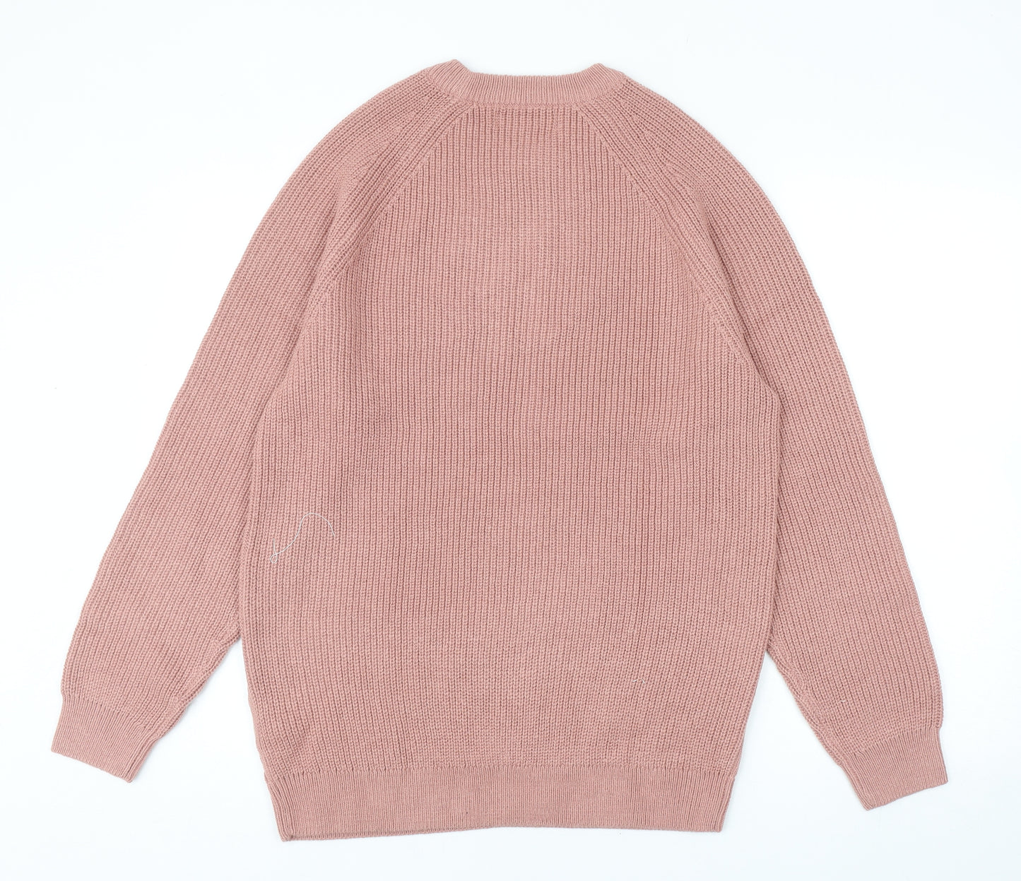 Primark Womens Pink Round Neck Cotton Pullover Jumper Size L
