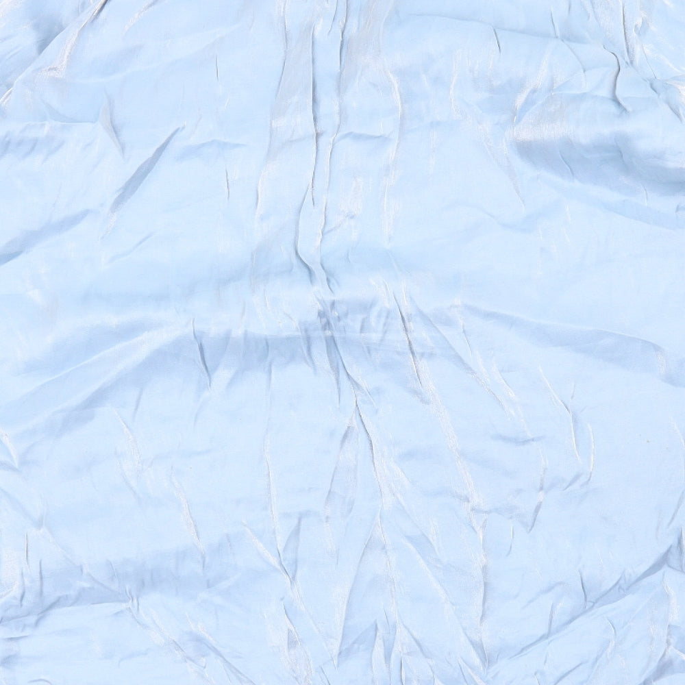 Lucy Sparks Womens Blue Viscose Basic Blouse Size L Round Neck