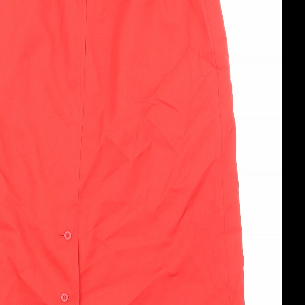Planet Womens Red Polyester A-Line Skirt Size 14 Zip