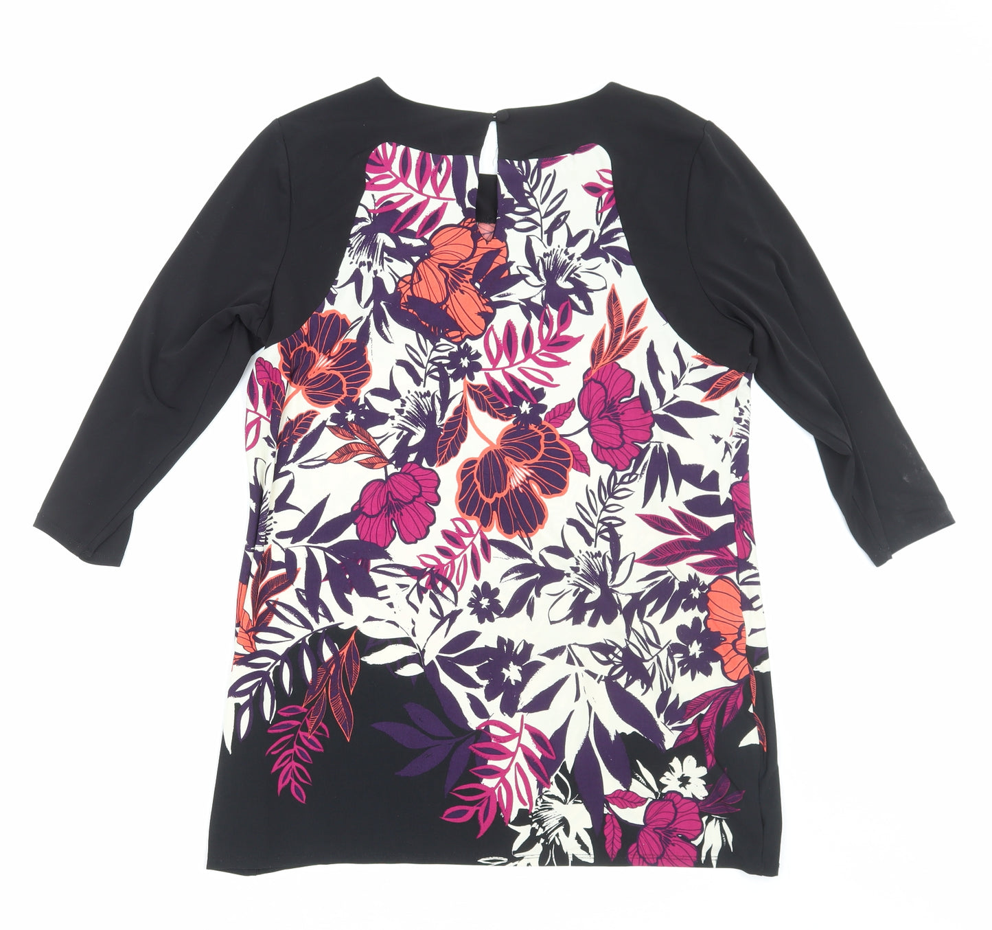 Roman Womens Multicoloured Floral Polyester A-Line Size 18 Round Neck Pullover