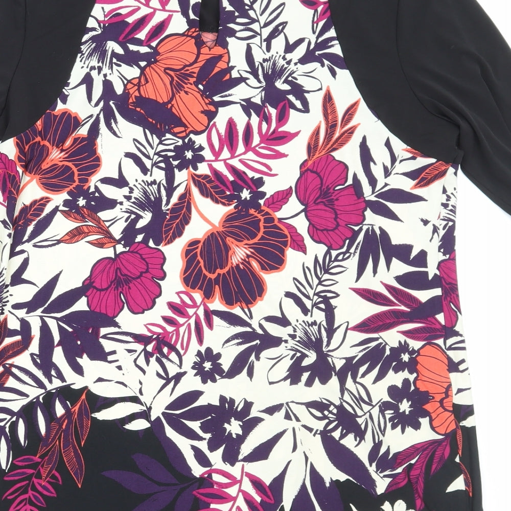 Roman Womens Multicoloured Floral Polyester A-Line Size 18 Round Neck Pullover