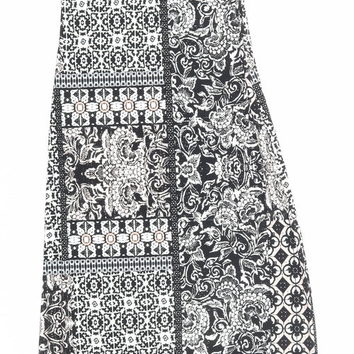Wallis Womens Multicoloured Geometric Polyester Maxi Size 8 Round Neck Pullover