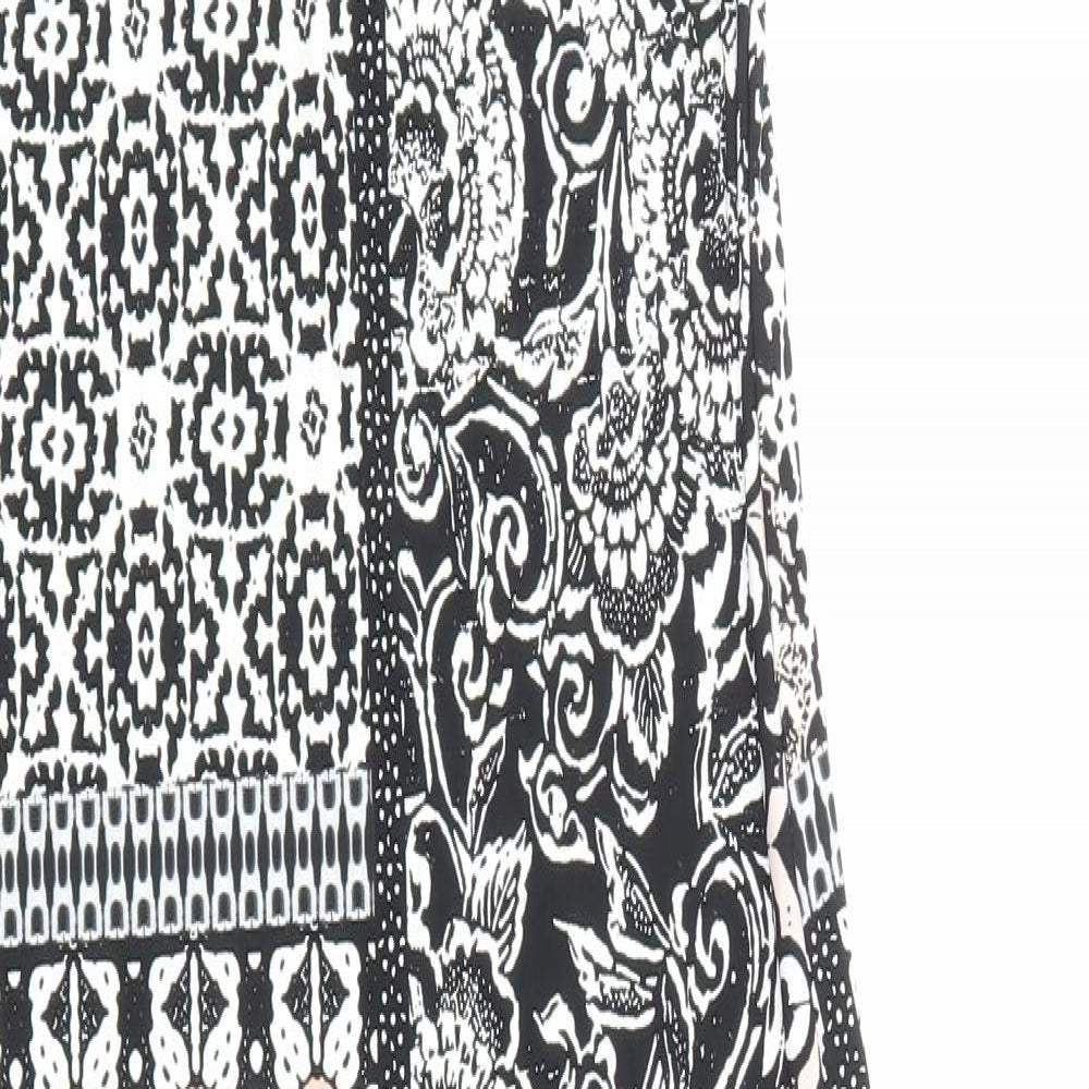Wallis Womens Multicoloured Geometric Polyester Maxi Size 8 Round Neck Pullover