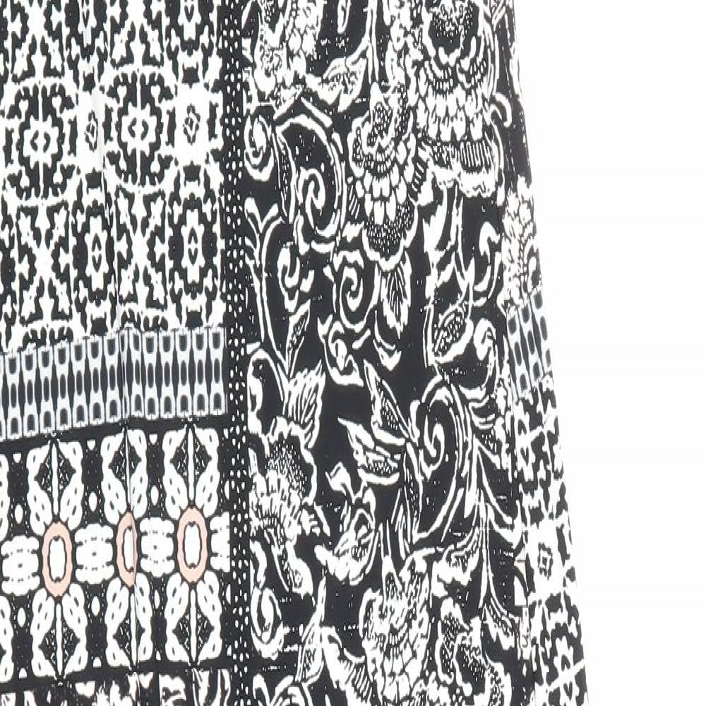 Wallis Womens Multicoloured Geometric Polyester Maxi Size 8 Round Neck Pullover
