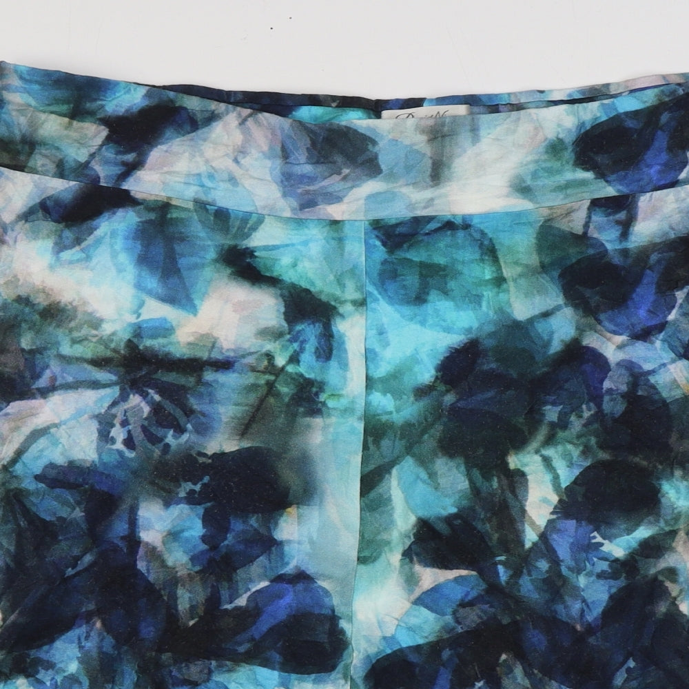 David Nieper Womens Blue Geometric Viscose A-Line Skirt Size 22