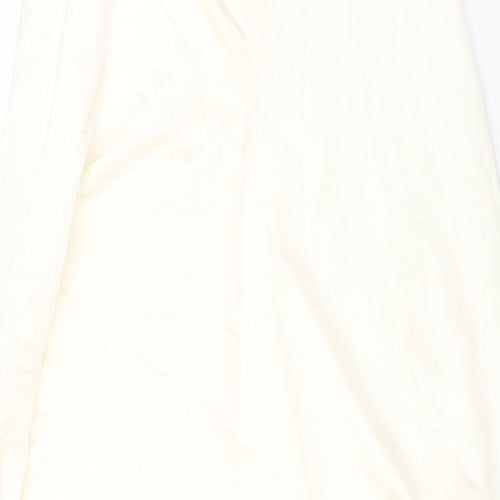 Monsoon Womens White Silk Maxi Skirt Size 10 Zip