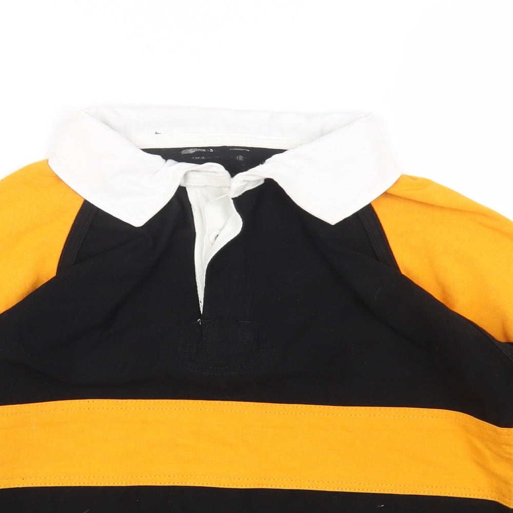 Preworn Mens Multicoloured Colourblock Cotton Polo Size S Collared Button