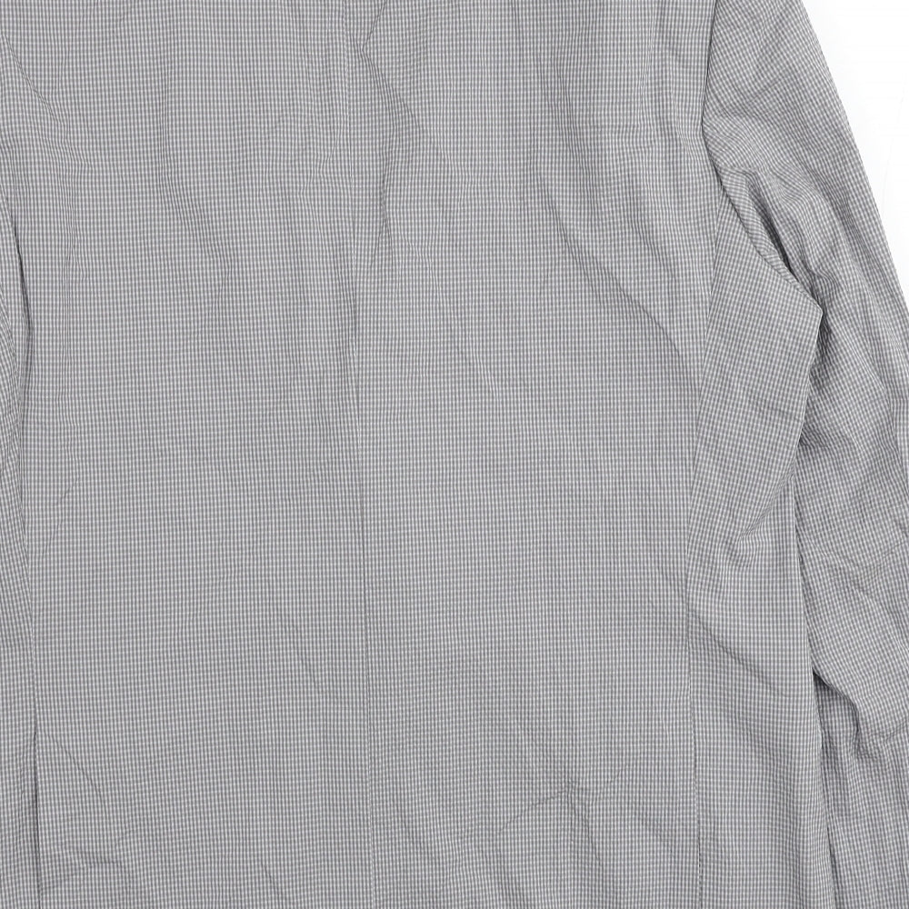Autograph Mens Grey Plaid Cotton Jacket Suit Jacket Size 42
