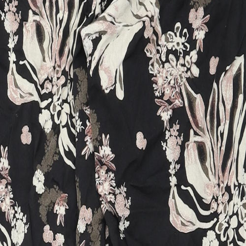 Cream Womens Multicoloured Floral Viscose Trousers Size 12 Regular