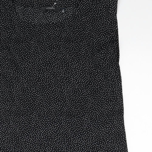 Glassons Womens Black Geometric Polyester Basic Blouse Size 6 Round Neck