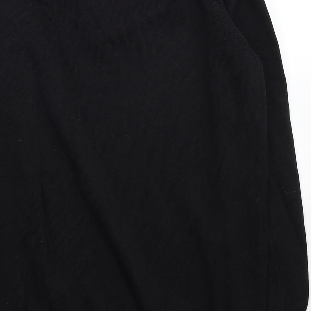 TU Boys Black V-Neck Cotton Pullover Jumper Size 12 Years Pullover