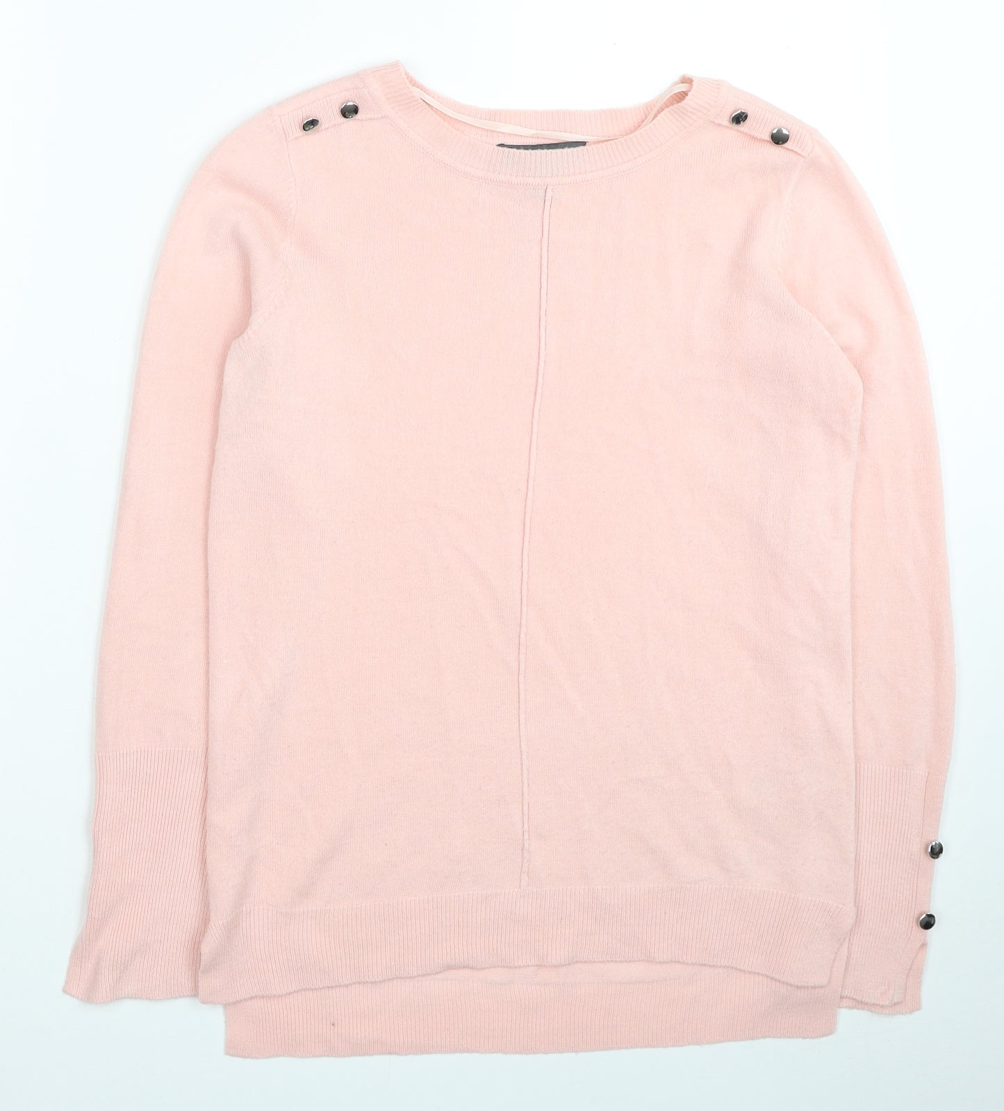 Primark Womens Pink Boat Neck Acrylic Pullover Jumper Size 6 - Size 6/8