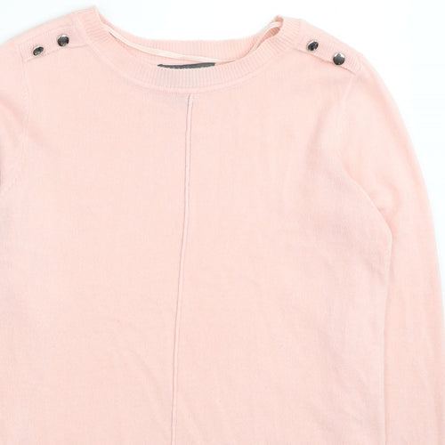 Primark Womens Pink Boat Neck Acrylic Pullover Jumper Size 6 - Size 6/8