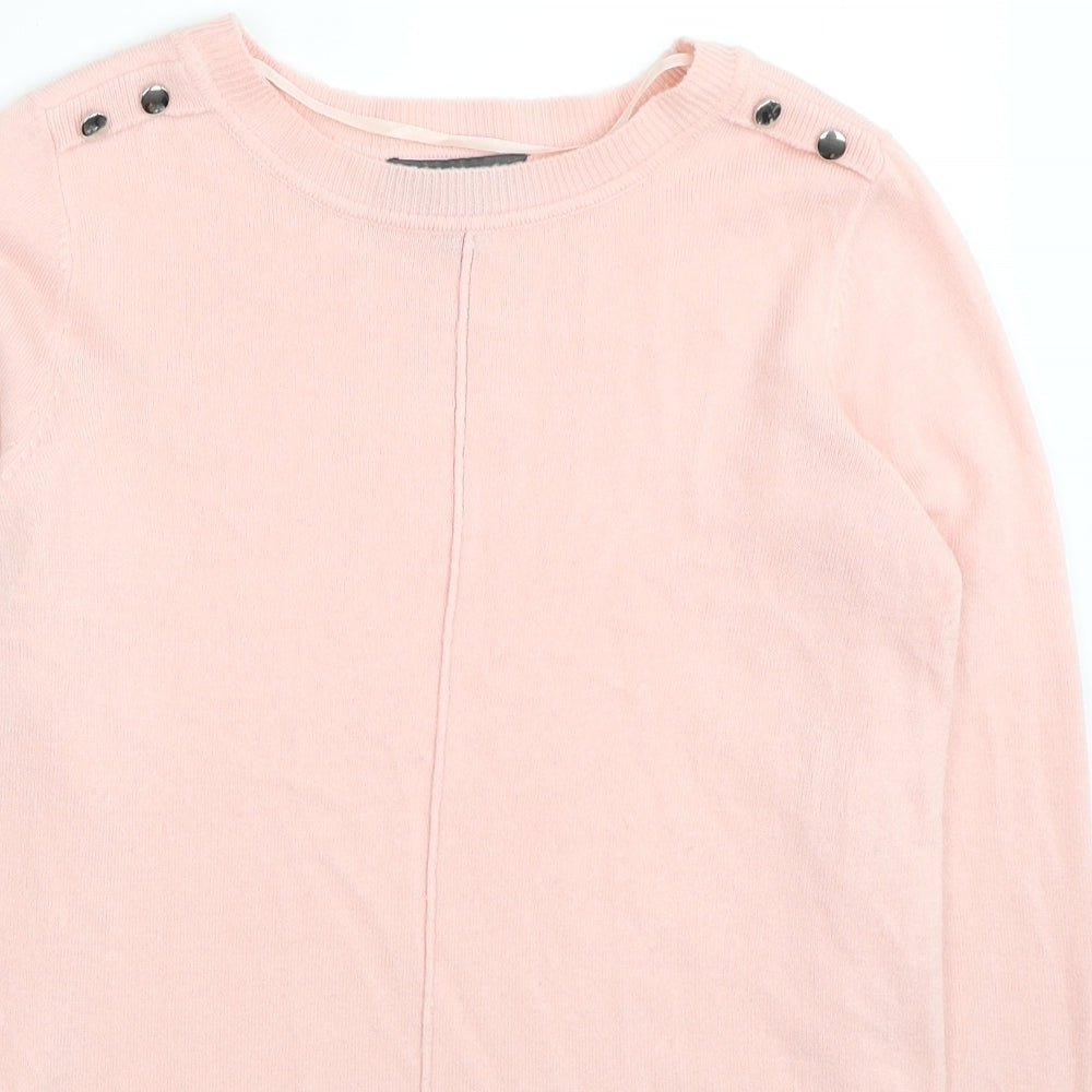 Primark Womens Pink Boat Neck Acrylic Pullover Jumper Size 6 - Size 6/8