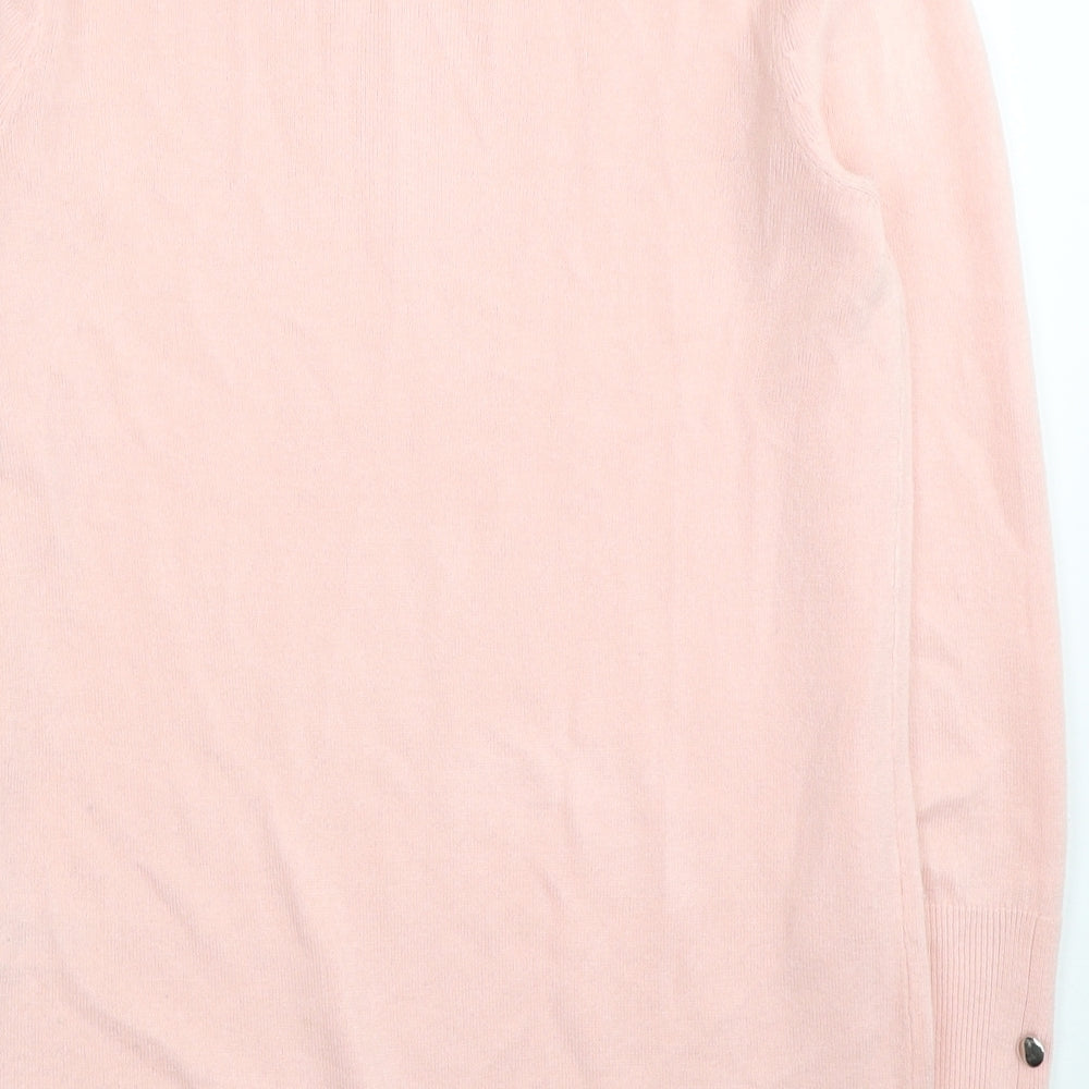Primark Womens Pink Boat Neck Acrylic Pullover Jumper Size 6 - Size 6/8