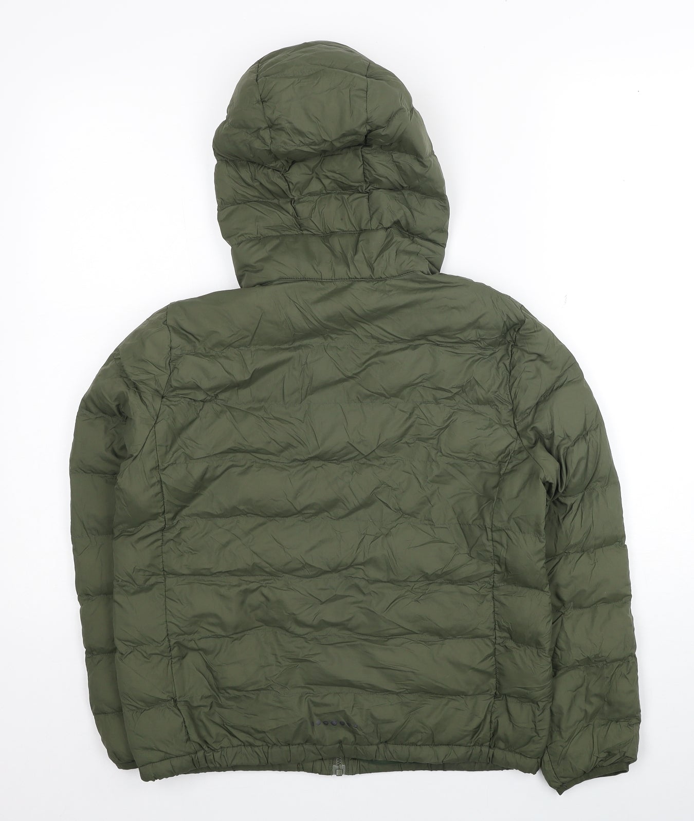 Uniqlo Boys Green Quilted Coat Size 11-12 Years Zip