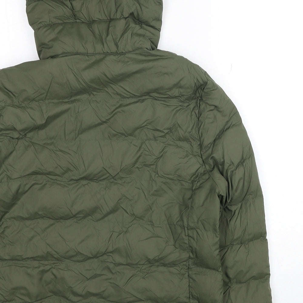 Uniqlo Boys Green Quilted Coat Size 11-12 Years Zip