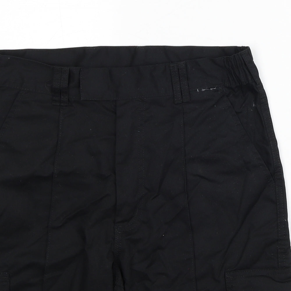 Black Knight Mens Black Polyester Bermuda Shorts Size 32 in Regular Zip