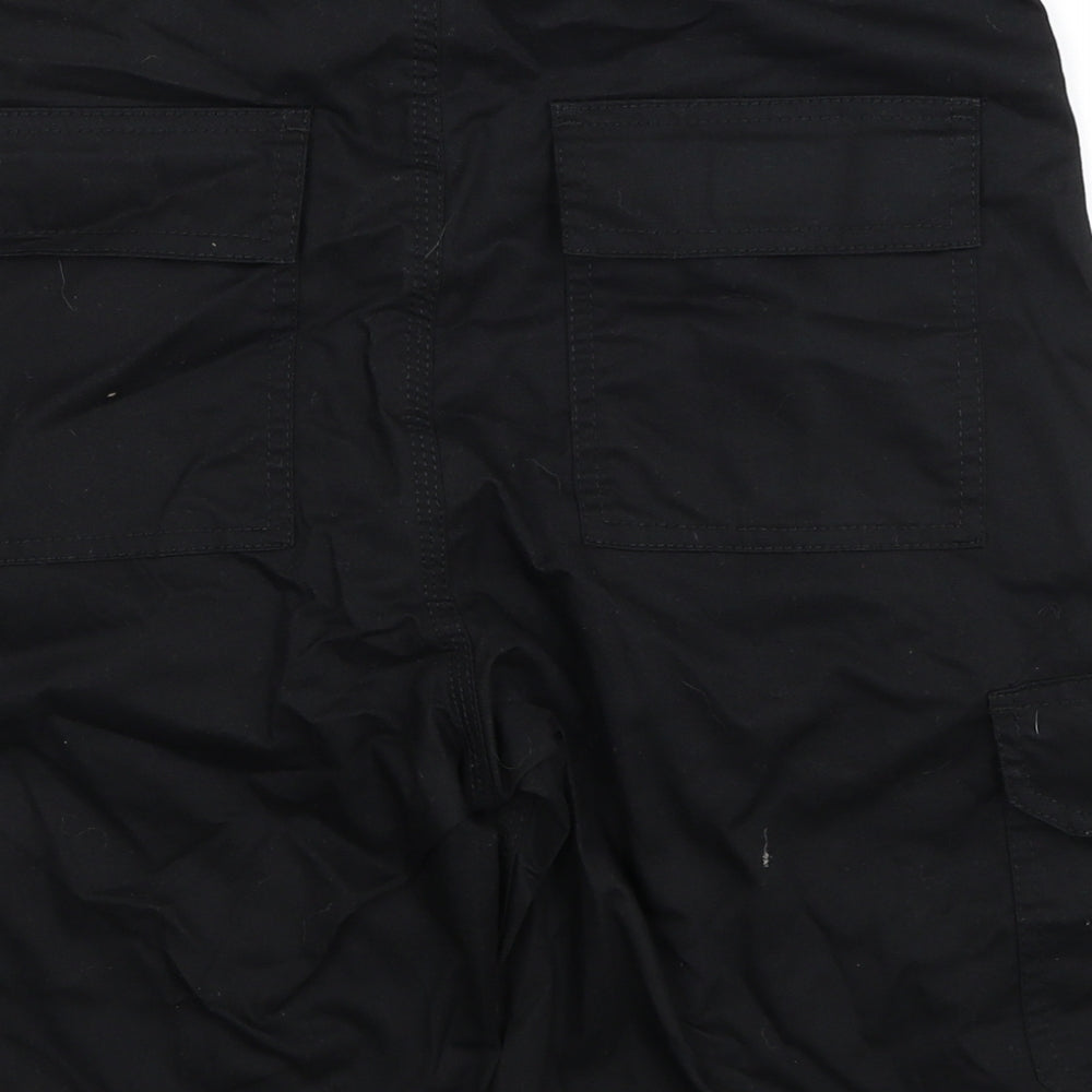 Black Knight Mens Black Polyester Bermuda Shorts Size 32 in Regular Zip