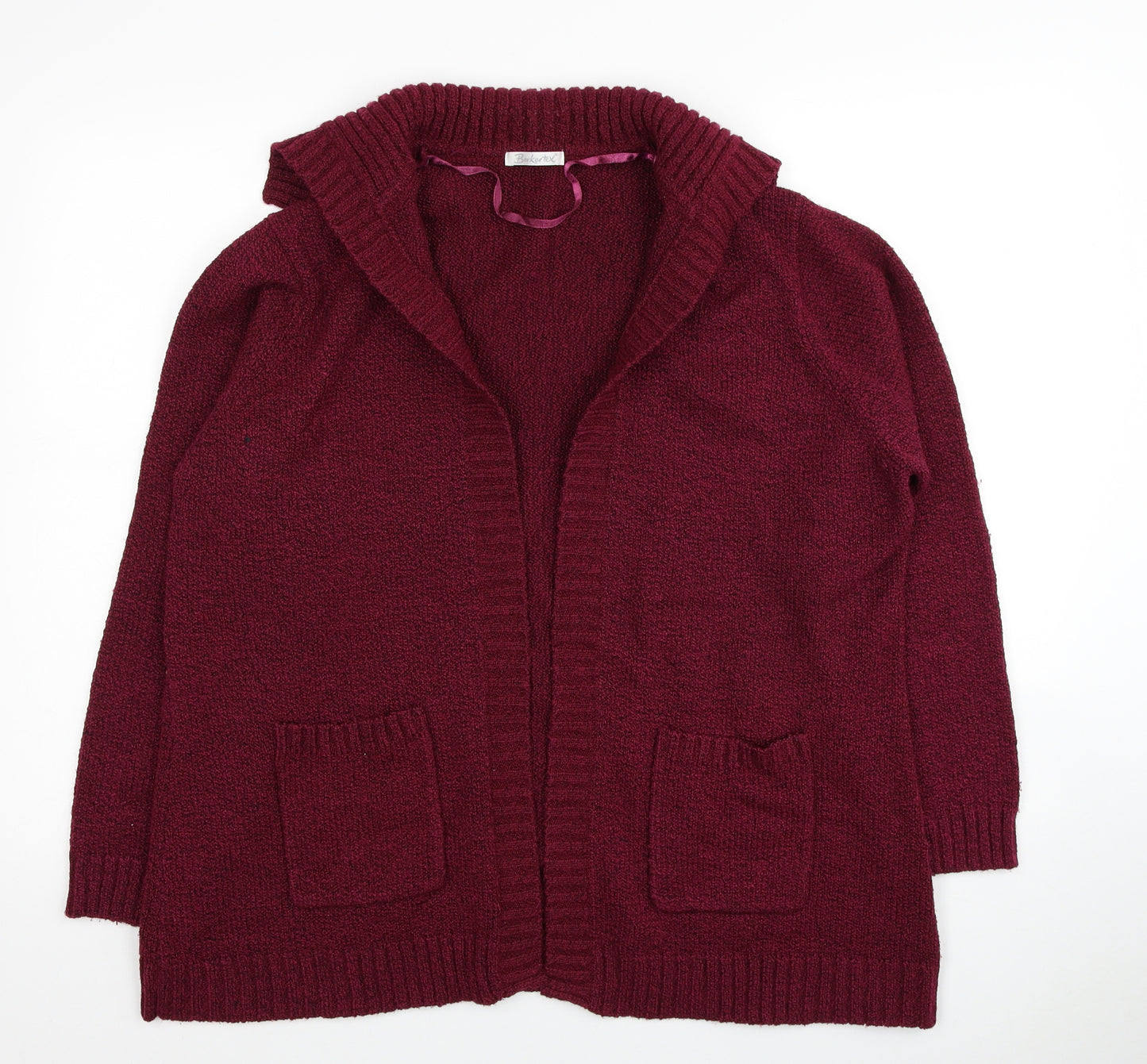 Berkertex Womens Purple V-Neck Acrylic Cardigan Jumper Size 18