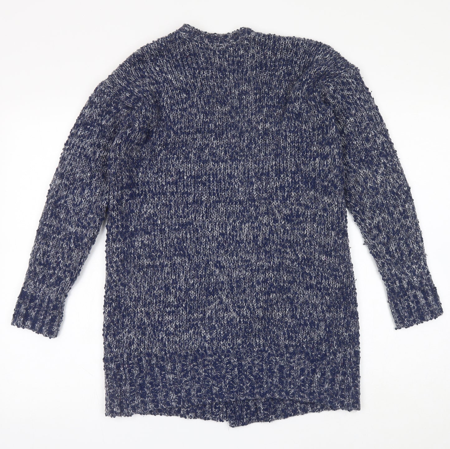 George Womens Blue V-Neck Polyester Cardigan Jumper Size 8