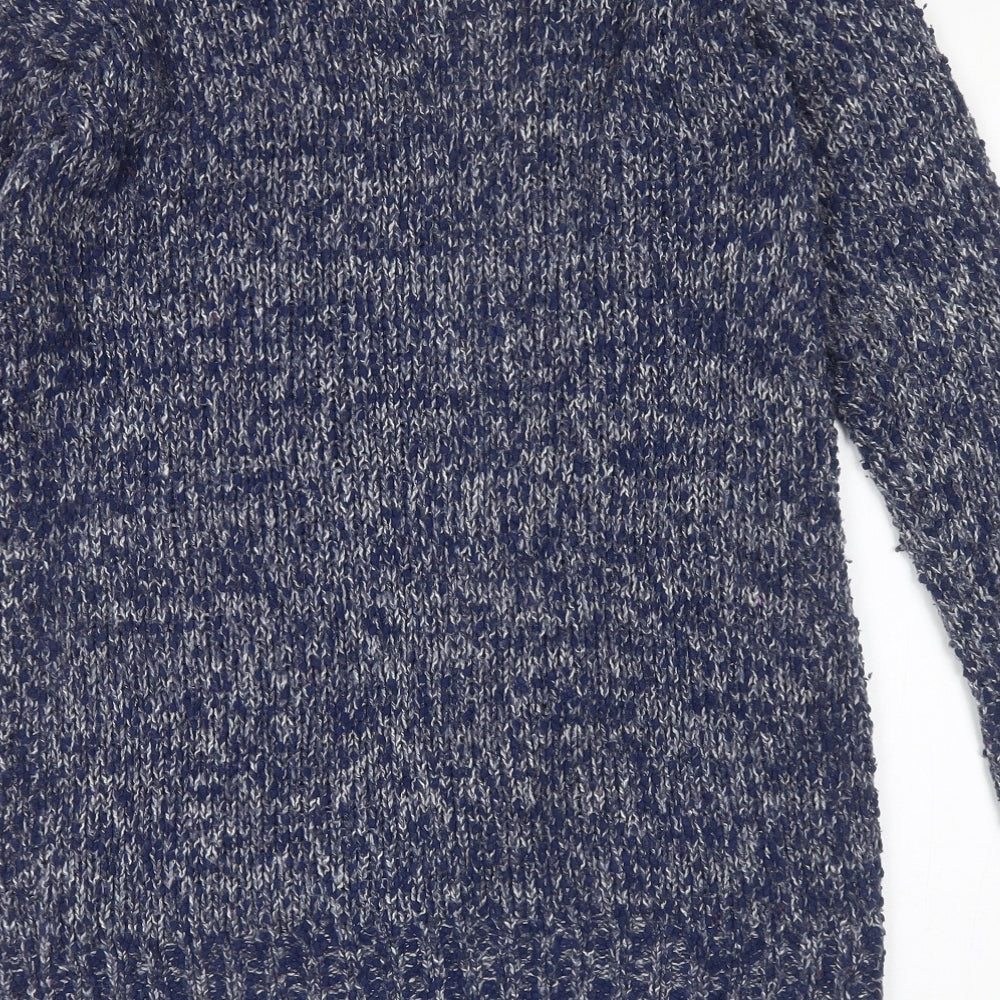 George Womens Blue V-Neck Polyester Cardigan Jumper Size 8