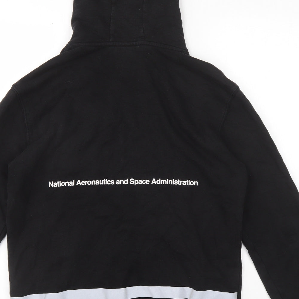 Nasa Mens Black Cotton Pullover Hoodie Size M - NASA