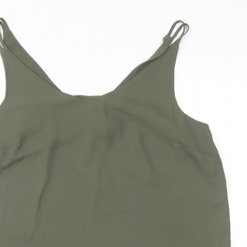 Papaya Womens Green Polyester Camisole Tank Size 16 V-Neck