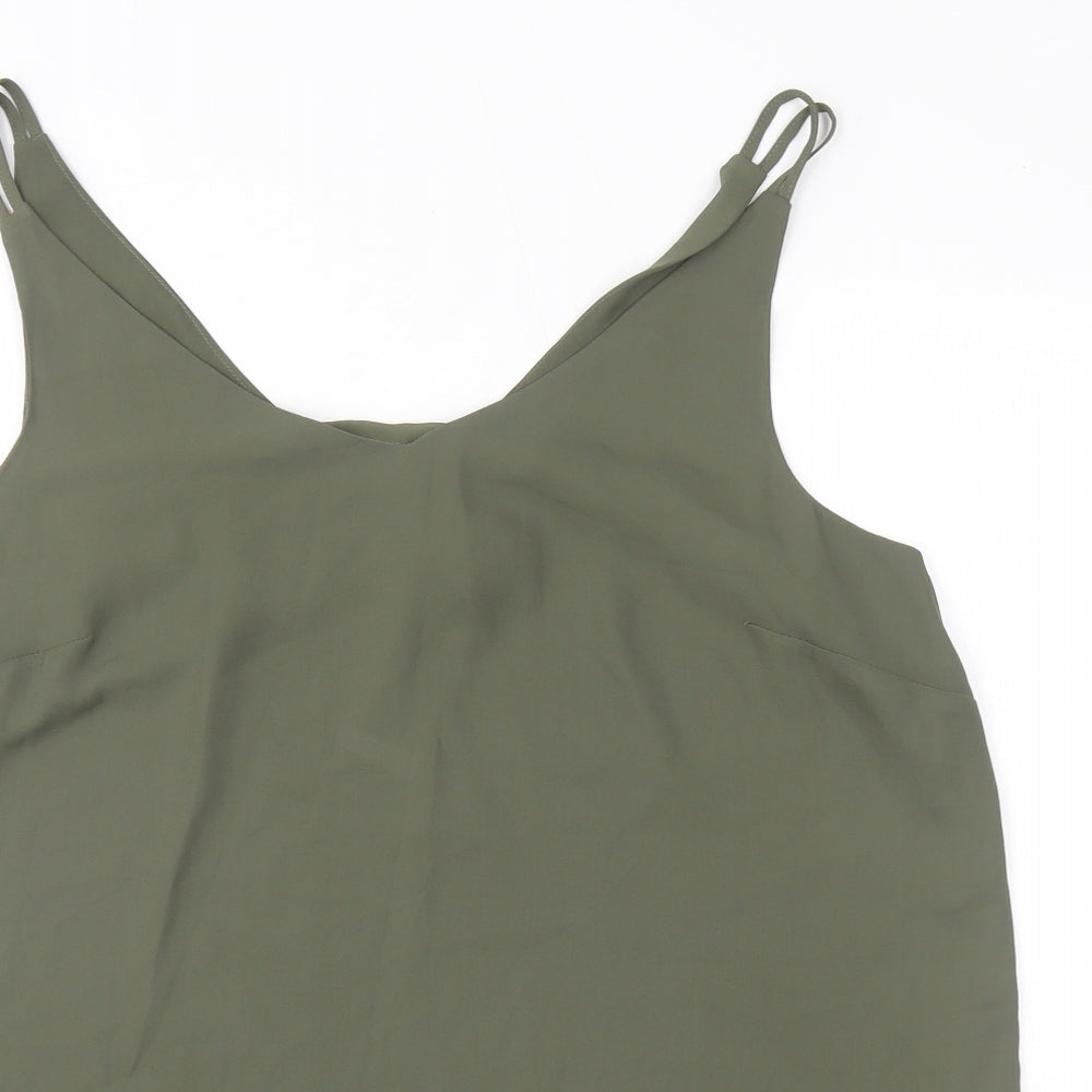 Papaya Womens Green Polyester Camisole Tank Size 16 V-Neck