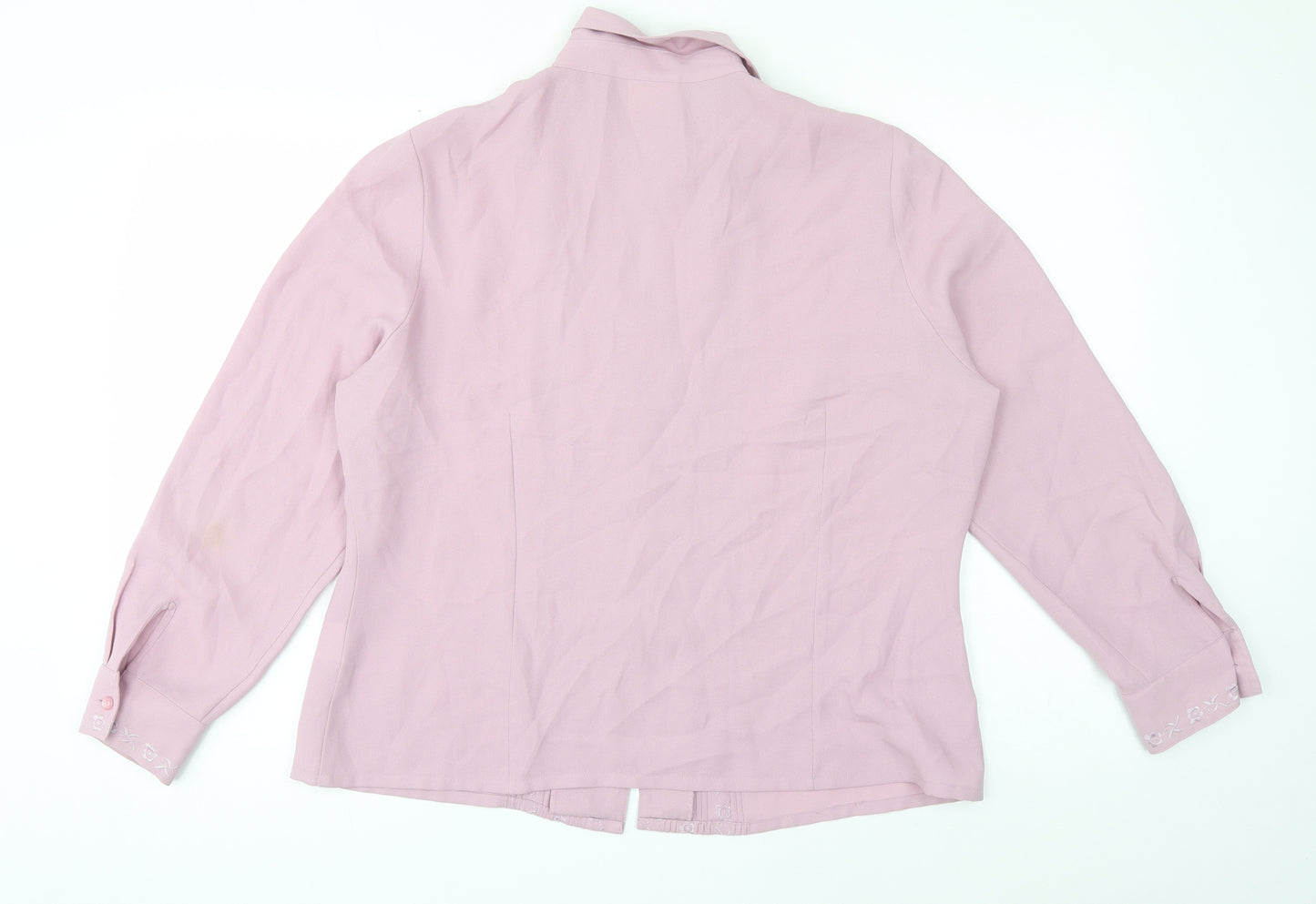 Eastex Womens Purple Polyester Basic Button-Up Size 16 Collared