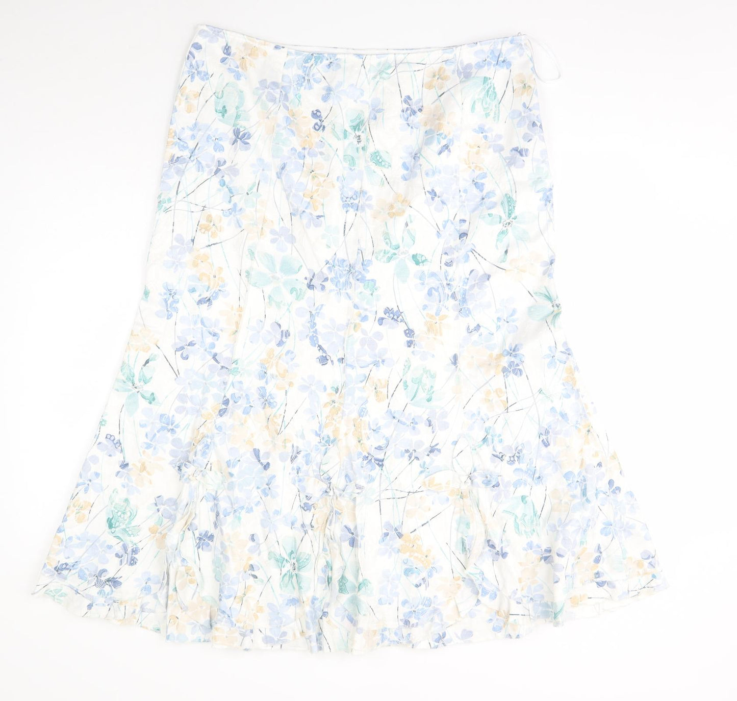 Per Una Womens Multicoloured Floral Polyester Trumpet Skirt Size 18 Zip