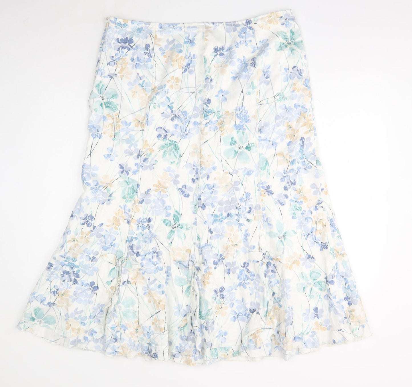 Per Una Womens Multicoloured Floral Polyester Trumpet Skirt Size 18 Zip