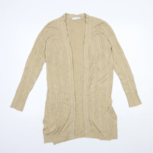 Primark Womens Beige V-Neck Viscose Cardigan Jumper Size 8
