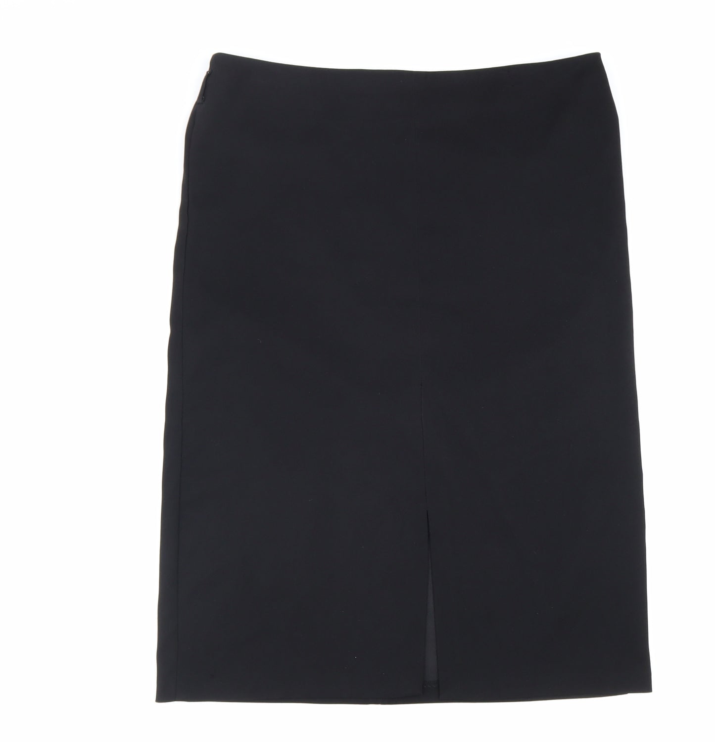 New Look Womens Black Polyester Straight & Pencil Skirt Size 14 Zip