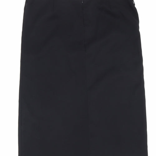 New Look Womens Black Polyester Straight & Pencil Skirt Size 14 Zip