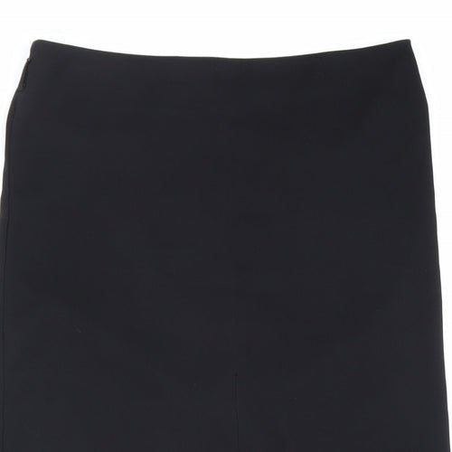 New Look Womens Black Polyester Straight & Pencil Skirt Size 14 Zip