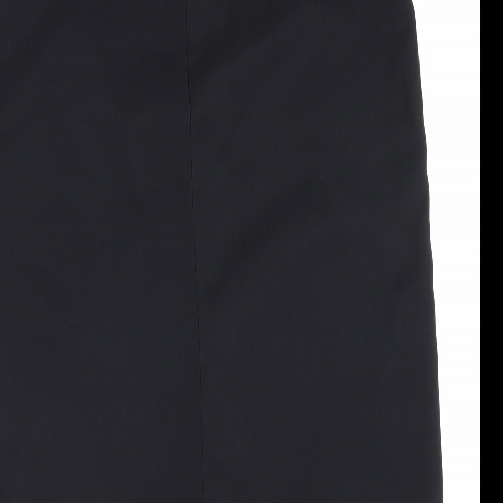 New Look Womens Black Polyester Straight & Pencil Skirt Size 14 Zip